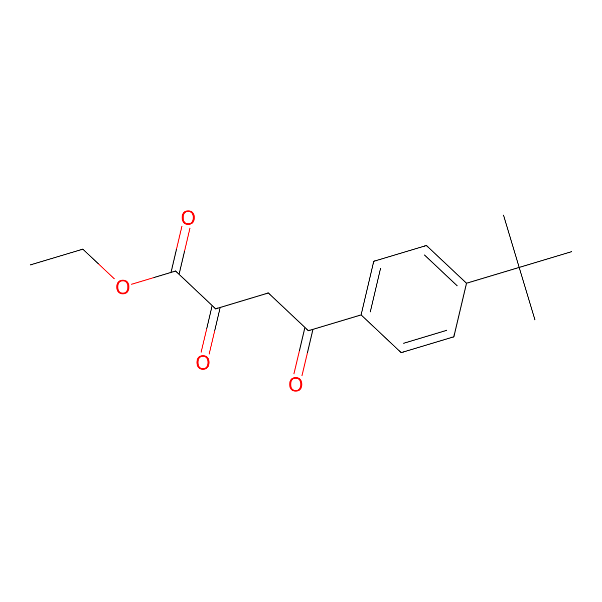 Ethyl 4-(4-tert-butylphenyl)-2,4-dioxobutanoate molecular structure, CAS 81465-75-0