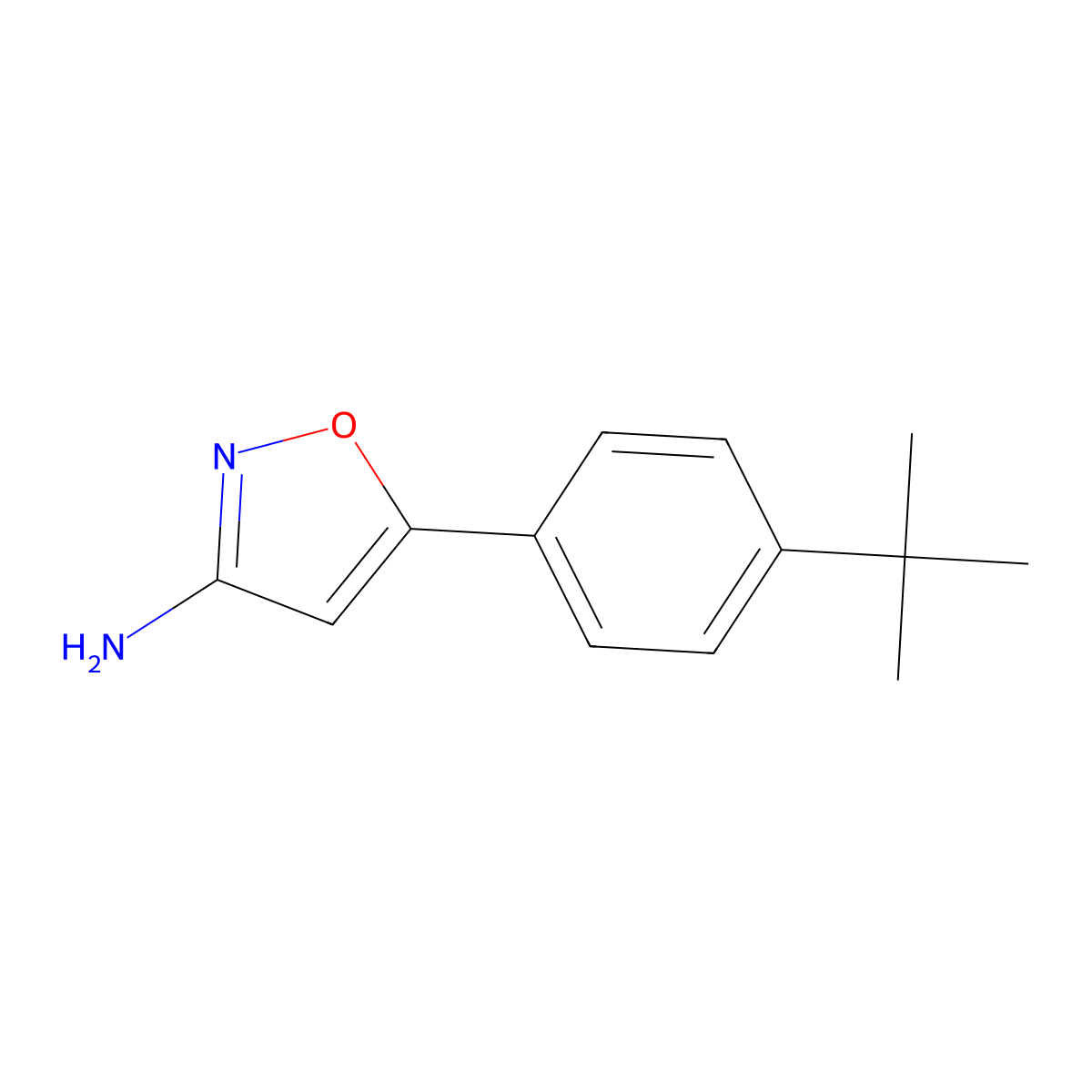 5-(4-(Tert-butyl)phenyl)isoxazol-3-amine molecular structure, CAS 81465-78-3
