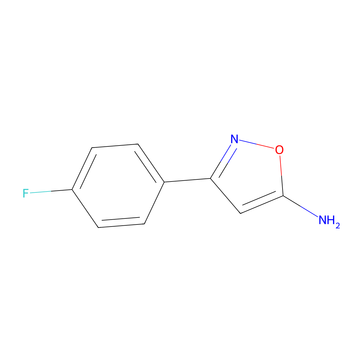 3-(4-Fluorophenyl)-1,2-oxazol-5-amine molecular structure, CAS 81465-82-9