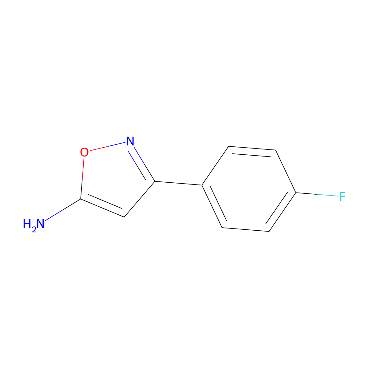 3-(4-Fluorophenyl)-1,2-oxazol-5-amine molecular structure, CAS 81465-82-9