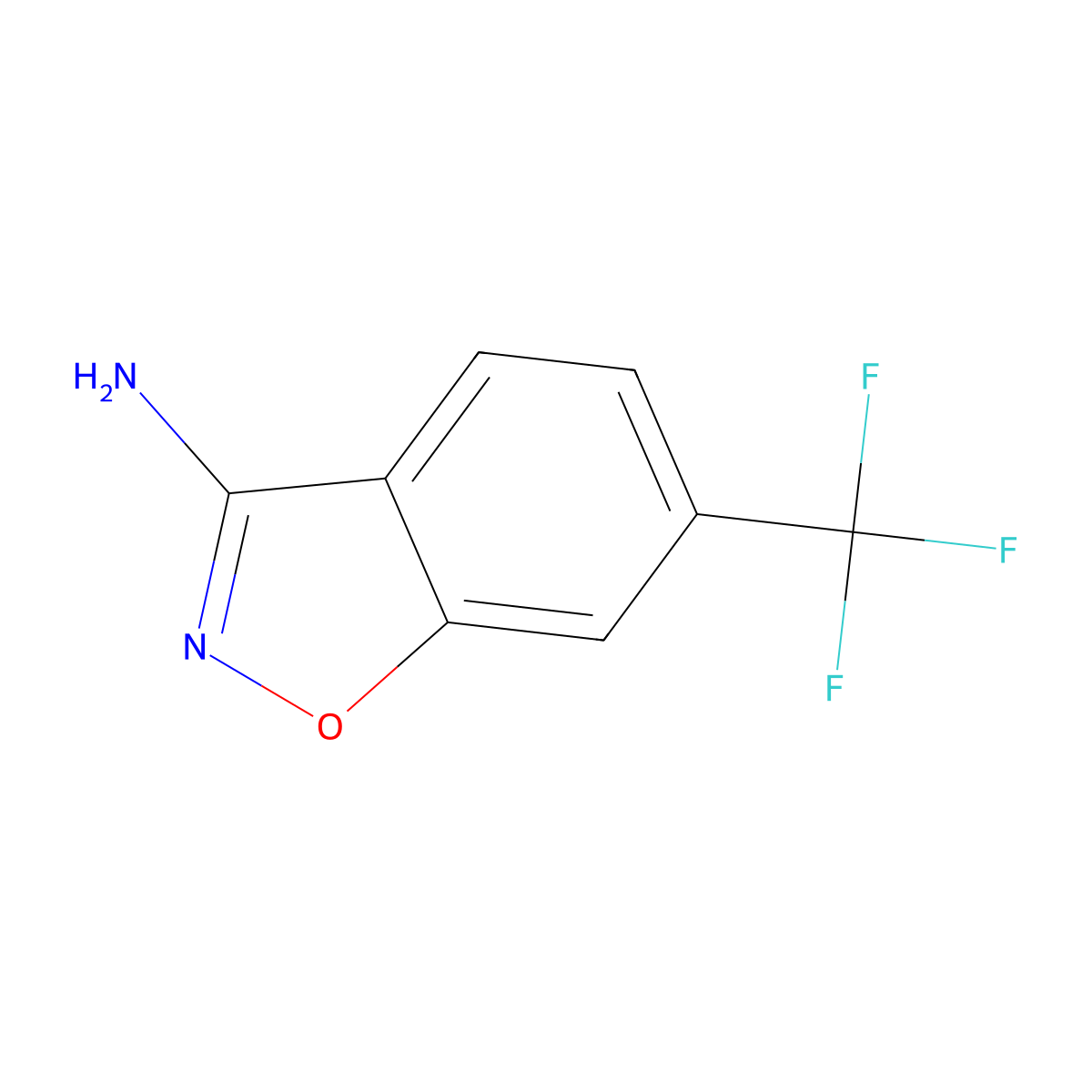 6-(Trifluoromethyl)-1,2-benzoxazol-3-amine molecular structure, CAS 81465-91-0