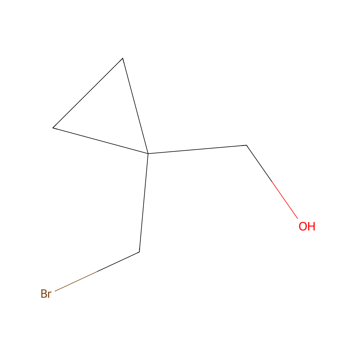 [1-(Bromomethyl)cyclopropyl]methanol molecular structure, CAS 81469-27-4