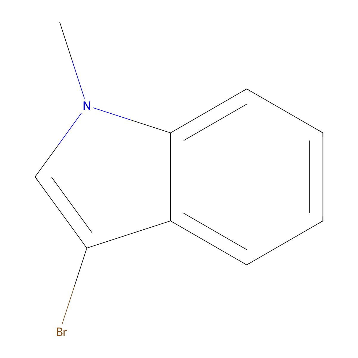 3-Bromo-1-methyl-1H-indole molecular structure, CAS 81471-20-7