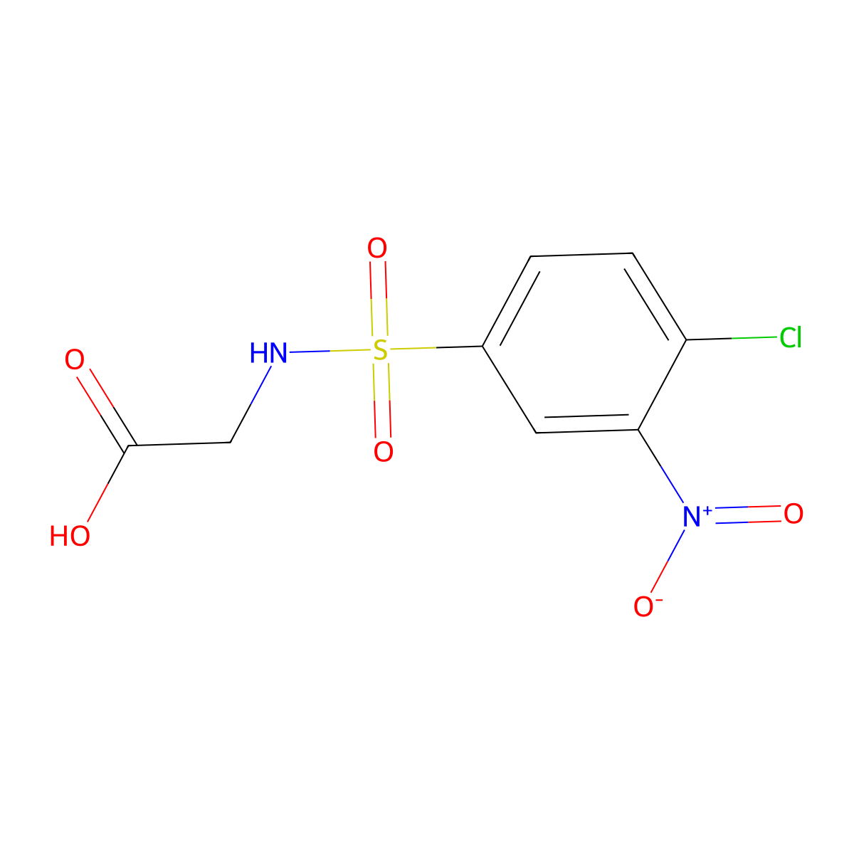 2-(4-Chloro-3-nitrobenzenesulfonamido)acetic acid molecular structure, CAS 81473-65-6