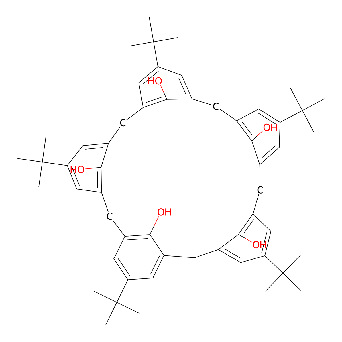 4-tert-Butylcalix[5]arene molecular structure, CAS 81475-22-1