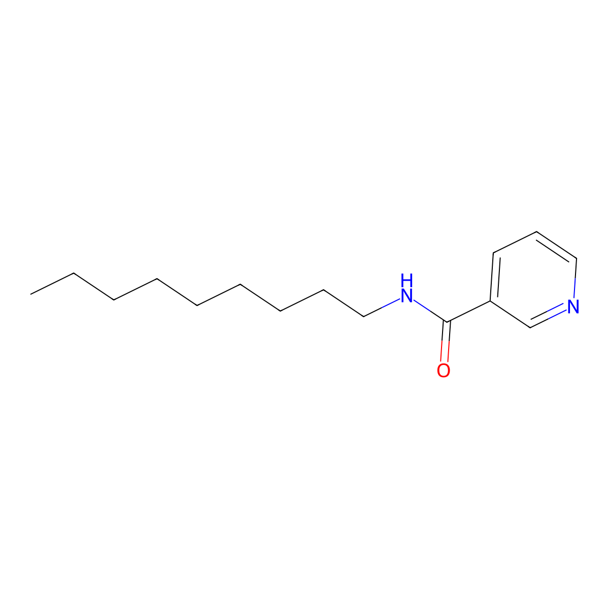 3-Pyridinecarboxamide, N-nonyl- molecular structure, CAS 81475-35-6