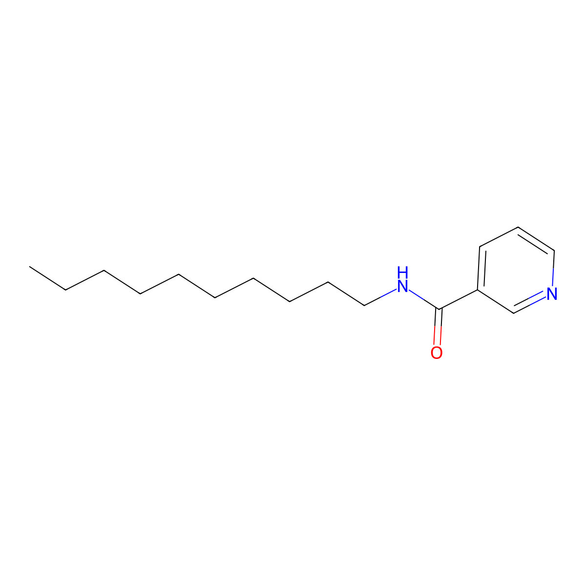 N-decylpyridine-3-carboxamide molecular structure, CAS 81475-36-7