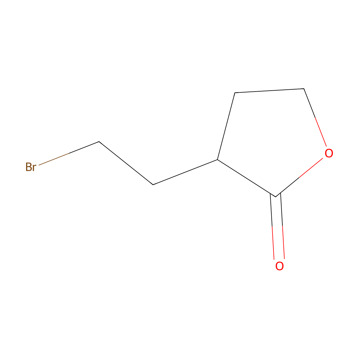 3-(2-Bromoethyl)dihydrofuran-2(3H)-one molecular structure, CAS 81478-17-3