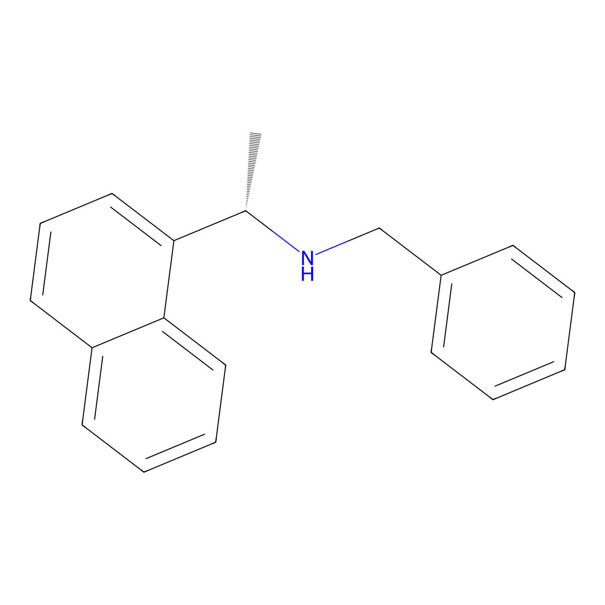 (S)-N-Benzyl-1-(naphthalen-1-yl)ethan-1-amine molecular structure, CAS 81479-16-5