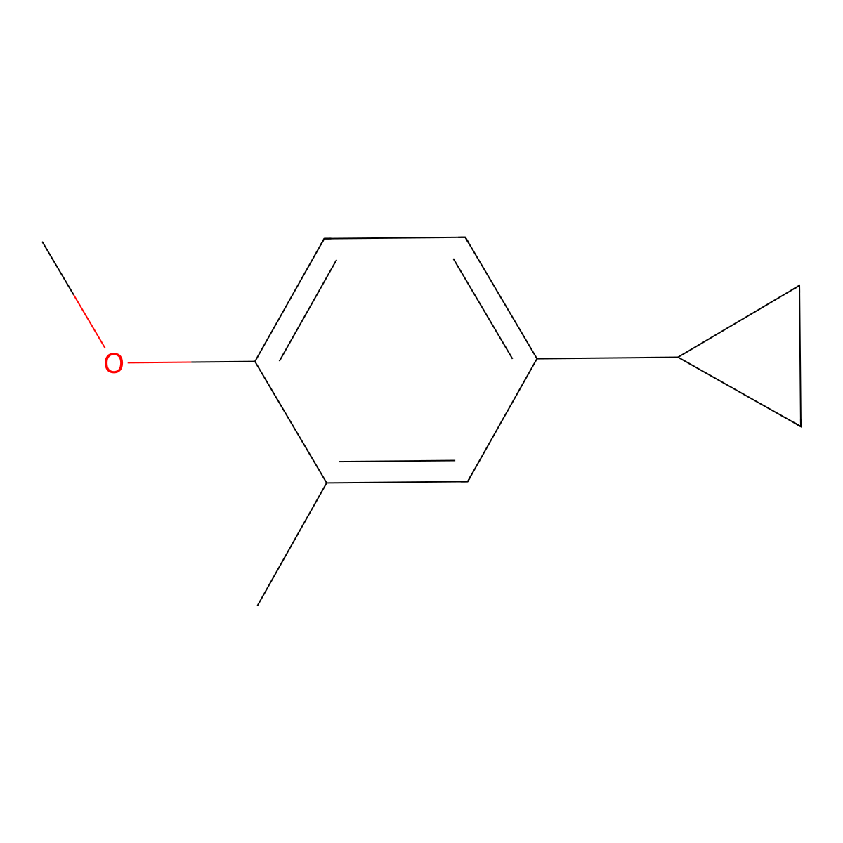2-Methyl-4-cyclopropylanisole molecular structure, CAS 81484-44-8