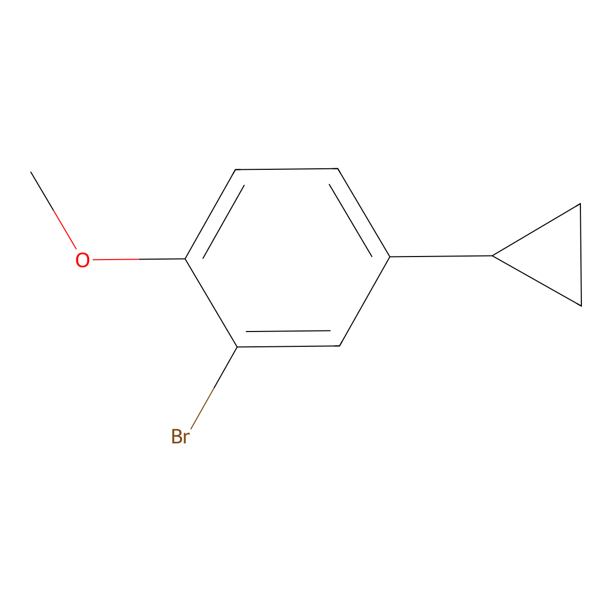 2-Bromo-4-cyclopropyl-1-methoxybenzene molecular structure, CAS 81484-46-0