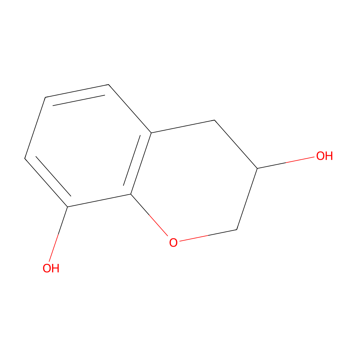 3,4-Dihydro-2H-1-benzopyran-3,8-diol molecular structure, CAS 81486-17-1