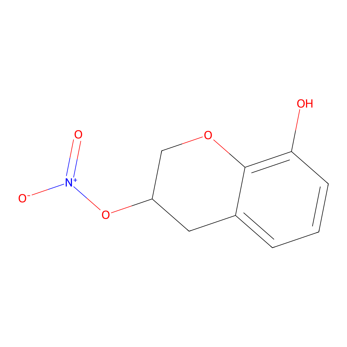 3,4-dihydro-8-hydroxy-3-nitroxy-2H-1-benzopyran molecular structure, CAS 81486-20-6