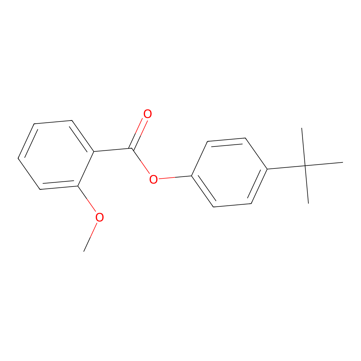 4-Tert-butylphenyl 2-methoxybenzoate molecular structure, CAS 81489-55-6
