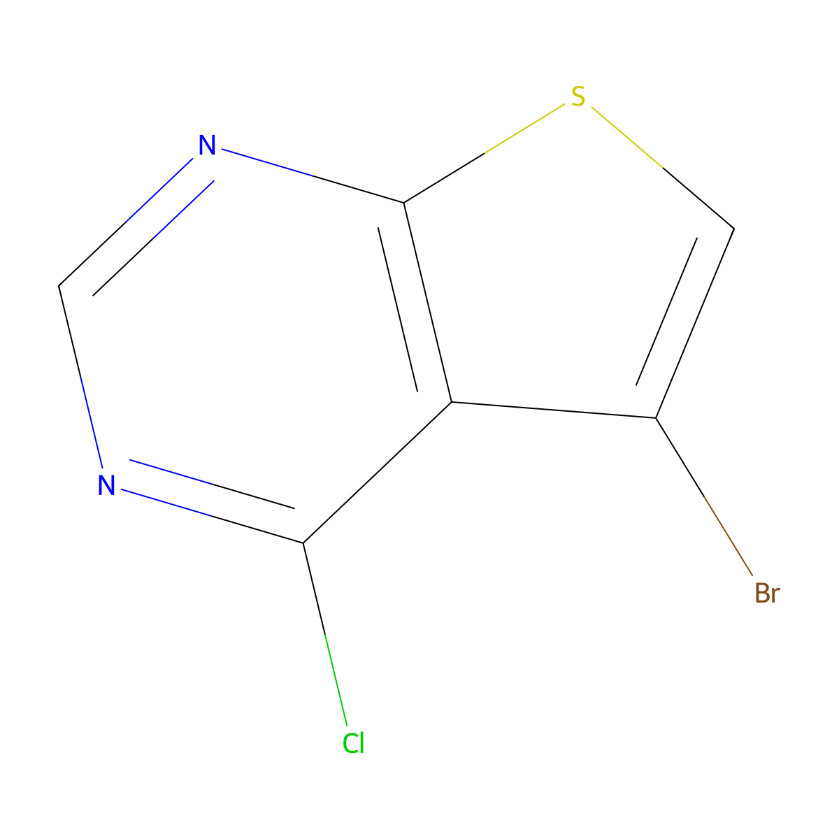 5-Bromo-4-chlorothieno[2,3-d]pyrimidine molecular structure, CAS 814918-95-1