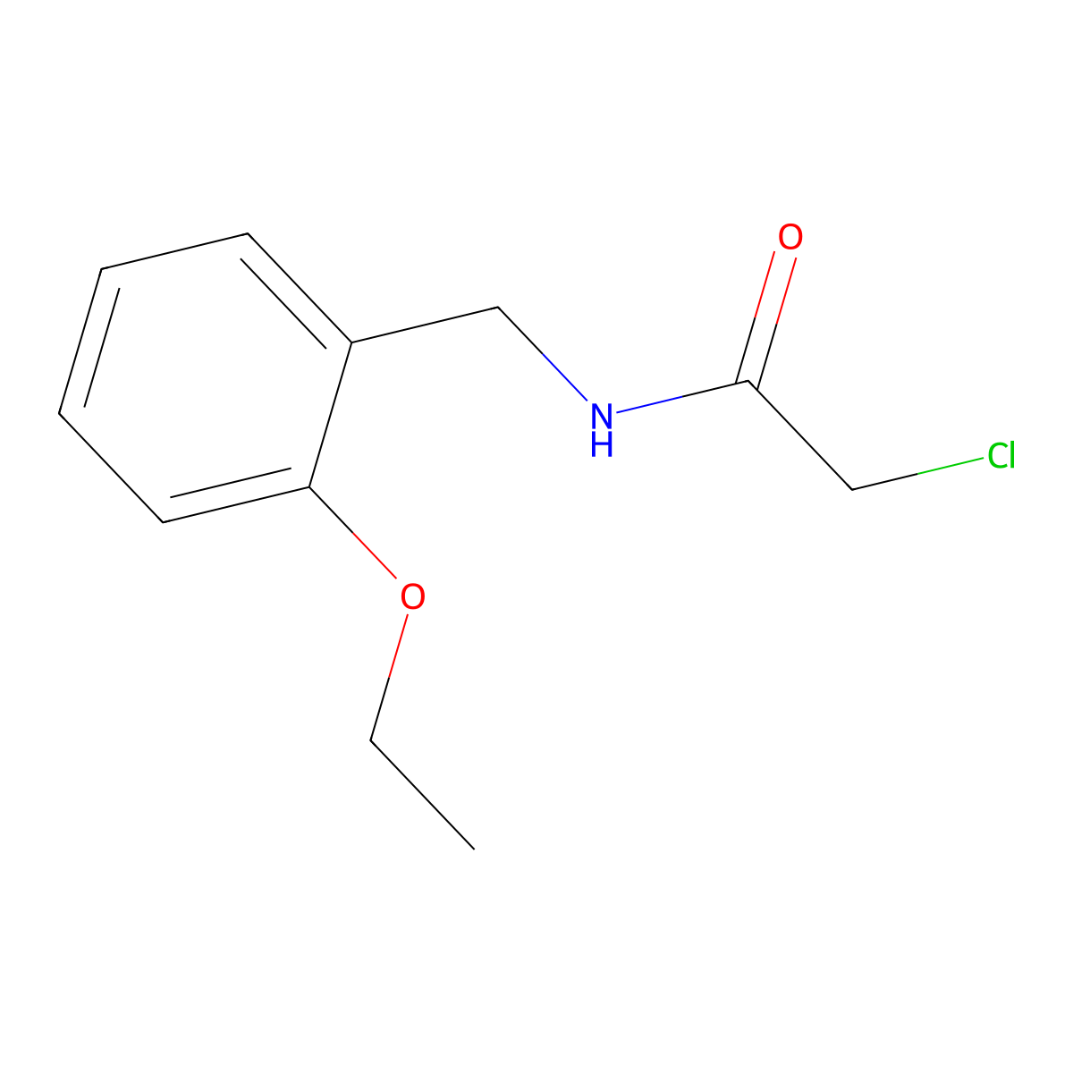 2-chloro-N-(2-ethoxybenzyl)acetamide molecular structure, CAS 81494-06-6