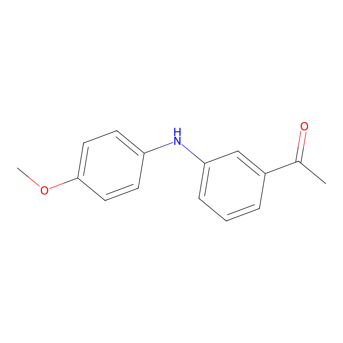 Ethanone, 1-[3-[(4-methoxyphenyl)amino]phenyl]- molecular structure, CAS 81494-22-6