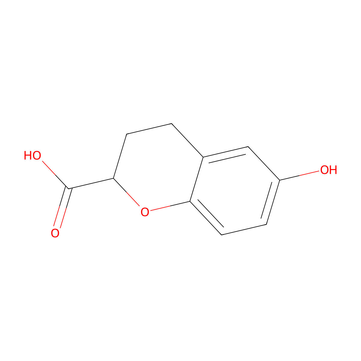 6-hydroxychroman-2-carboxylic Acid molecular structure, CAS 81498-19-3