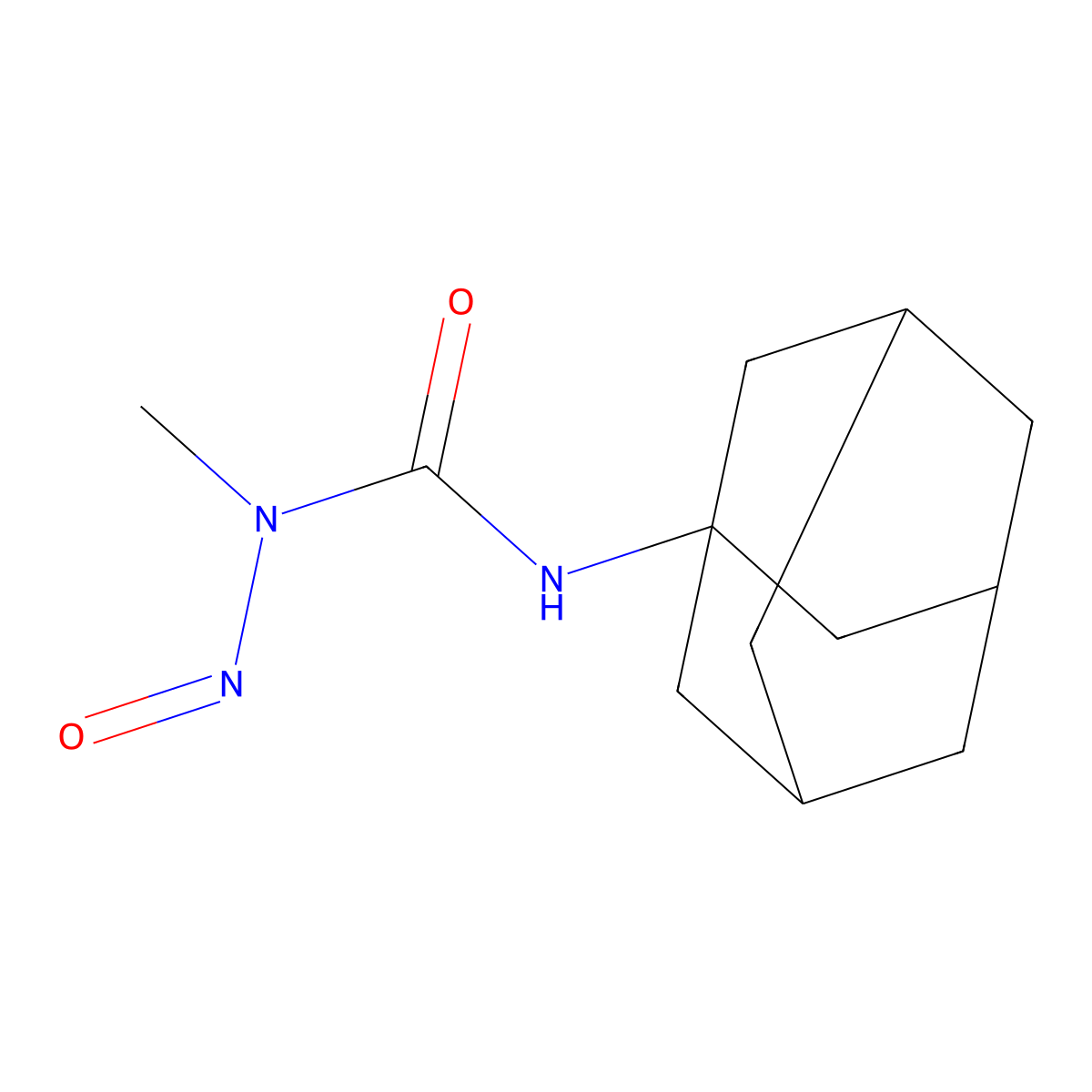 Urea, 1-(1-adamantyl)-3-methyl-3-nitroso- molecular structure, CAS 81498-80-8