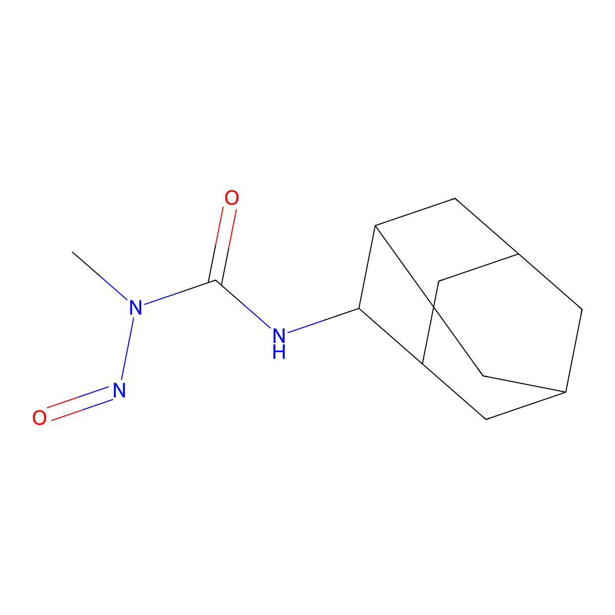 Urea, 1-(2-adamantyl)-3-methyl-3-nitroso- molecular structure, CAS 81498-81-9