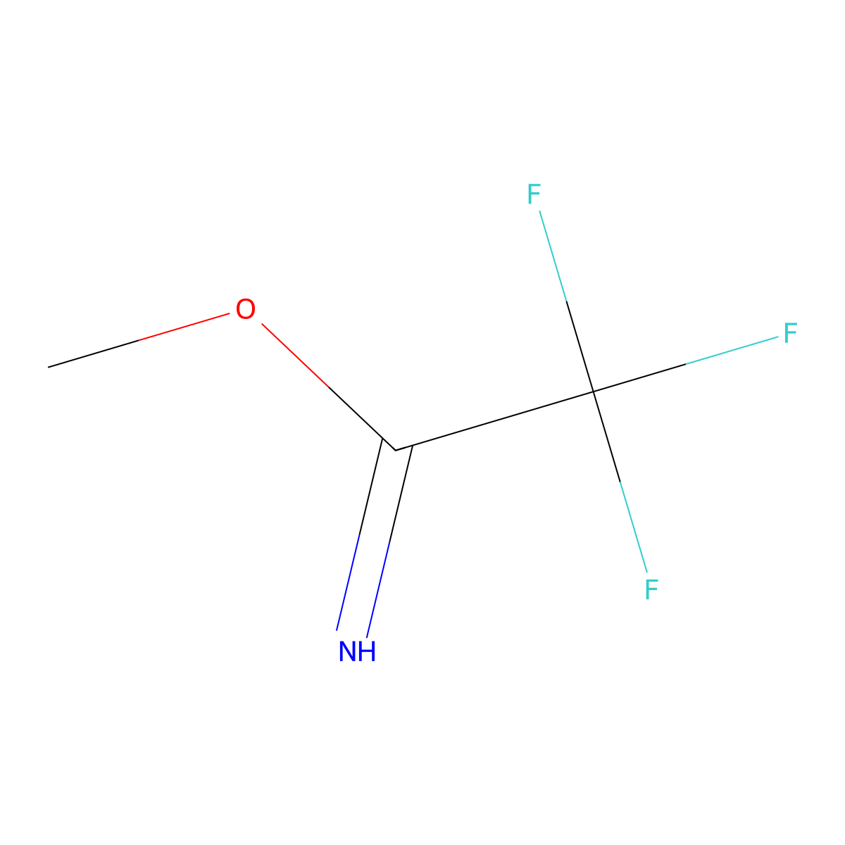 Methyl 2,2,2-trifluoroethanimidate molecular structure, CAS 815-07-6