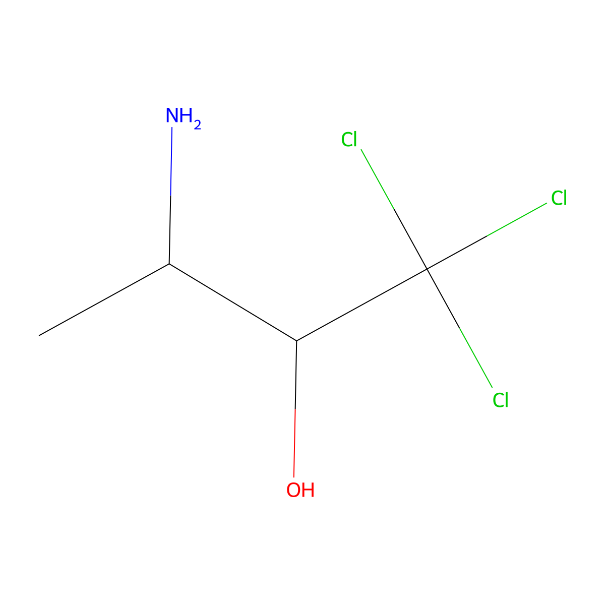 3-Amino-1,1,1-trichloro-2-butanol molecular structure, CAS 815-18-9
