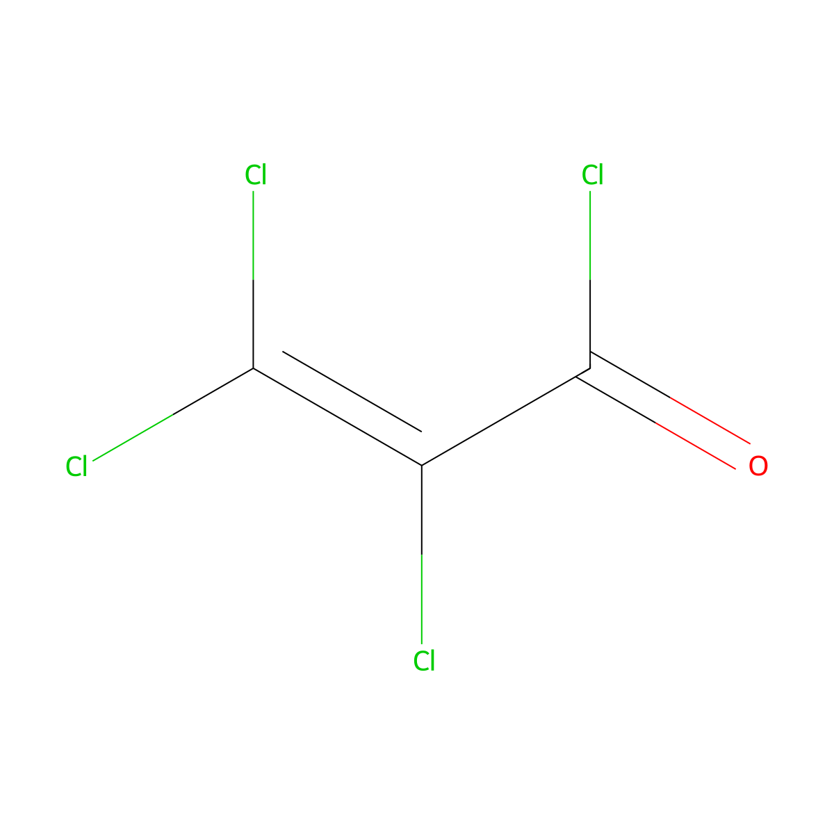 2,3,3-Trichloro-2-propenoyl chloride molecular structure, CAS 815-58-7