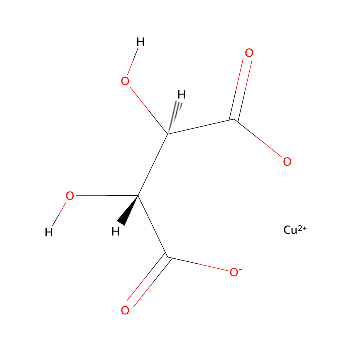 Cupric tartrate molecular structure, CAS 815-82-7