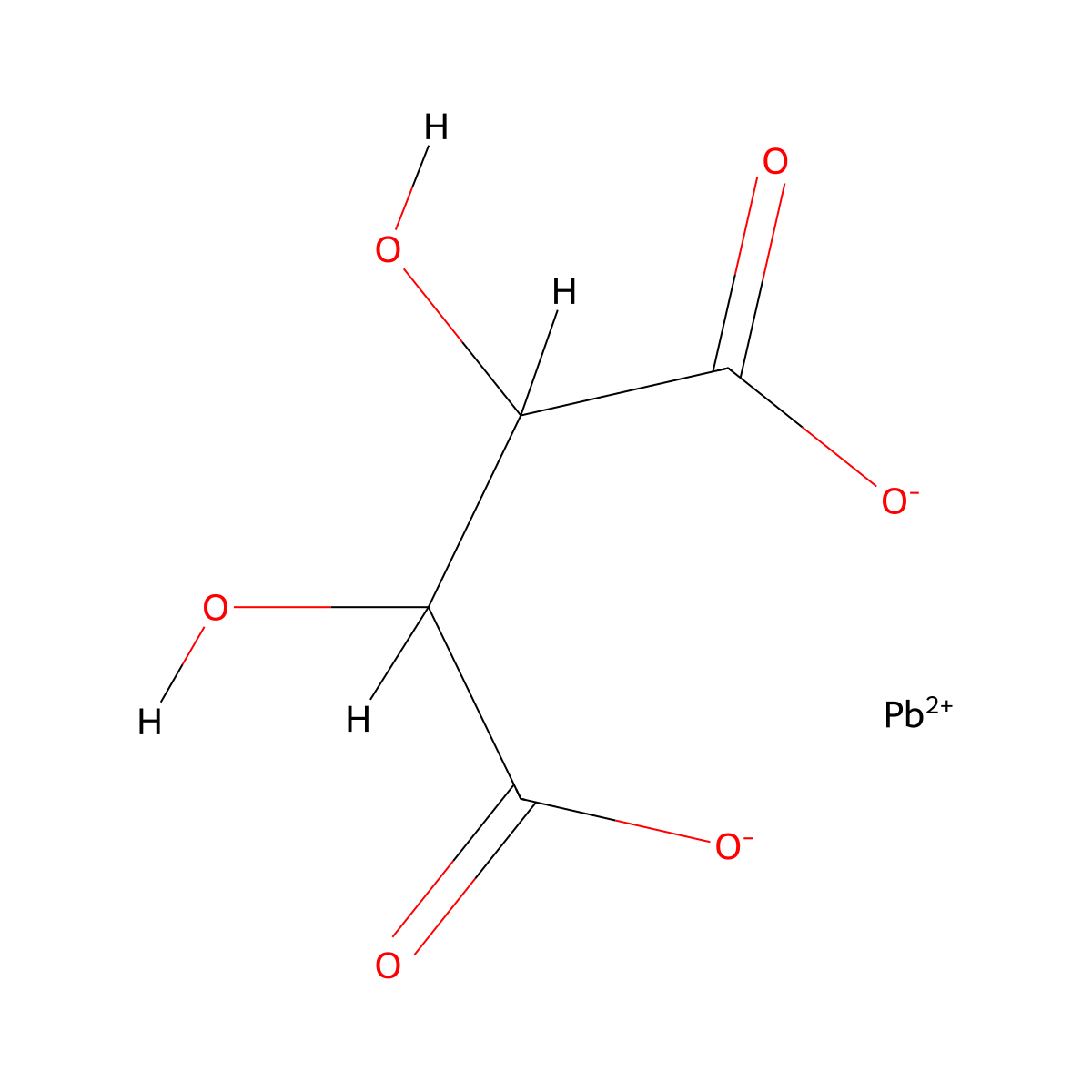 Lead(II) tartrate molecular structure, CAS 815-84-9