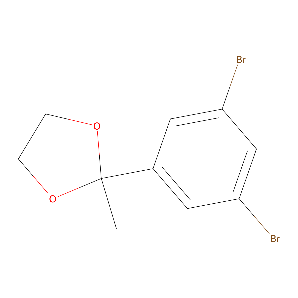 2-(3,5-Dibromophenyl)-2-methyl-1,3-dioxolane molecular structure, CAS 81500-93-8