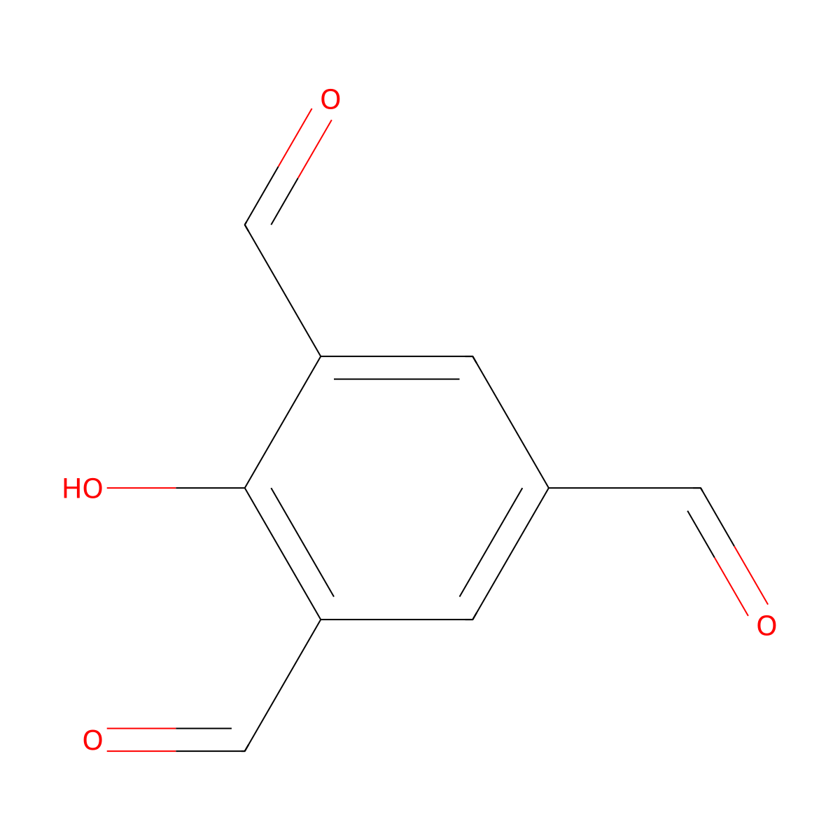2-Hydroxy-1,3,5-benzenetricarbaldehyde molecular structure, CAS 81502-74-1