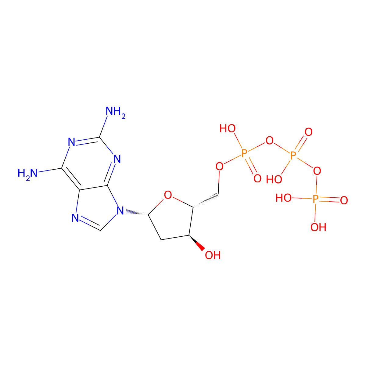 2-Amino-2'-deoxyadenosine 5'-triphosphate molecular structure, CAS 81503-63-1