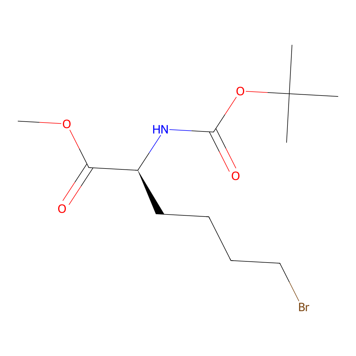 N-Boc-6-bromo-L-norleucine methyl ester molecular structure, CAS 81505-59-1