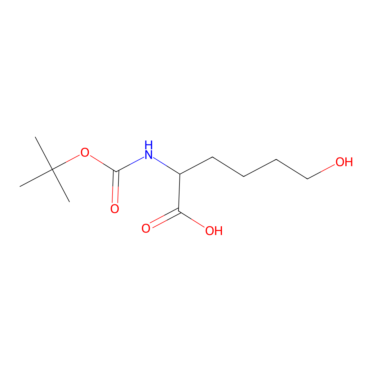 N-[tert-Butyloxycarbonyl]-6-hydroxy-DL-norleucine molecular structure, CAS 81505-64-8