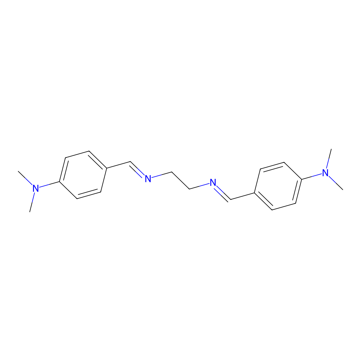 N,N'-Bis-(4-dimethylaminobenzylidene)-ethylenediamine molecular structure, CAS 81512-54-1