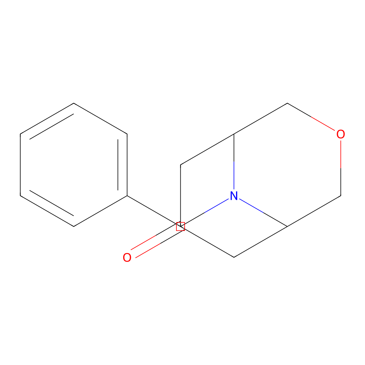 9-Benzyl-3-oxa-9-azabicyclo(3.3.1)nonan-7-one molecular structure, CAS 81514-40-1