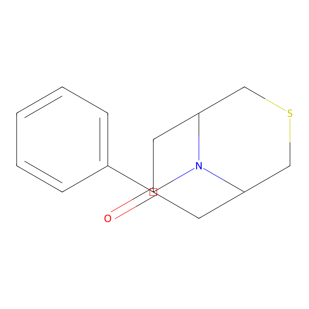 9-Benzyl-3-thia-9-azabicyclo[3.3.1]nonan-7-one molecular structure, CAS 81514-41-2