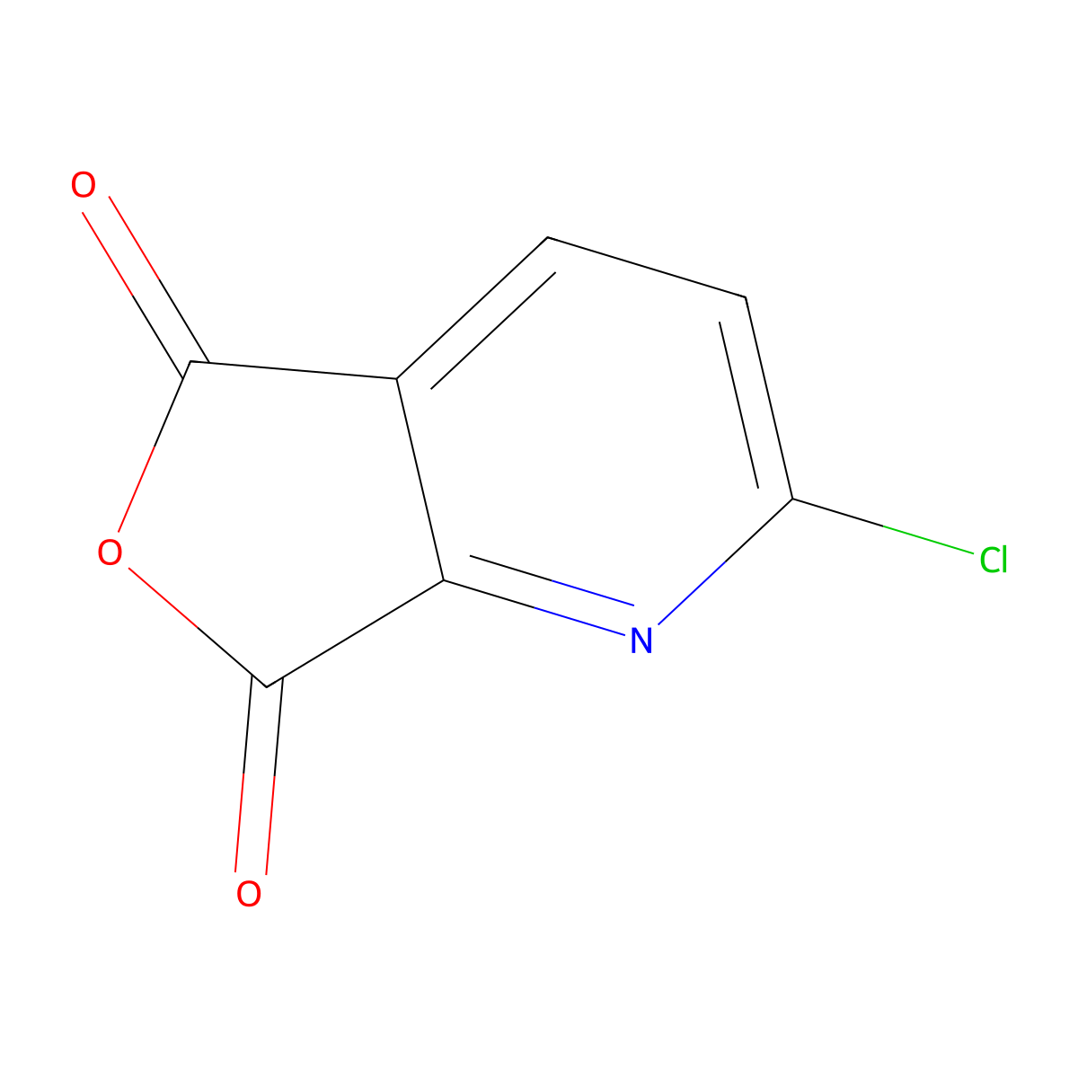 2-chloro-5H,7H-furo(3,4-b)pyridine-5,7-dione molecular structure, CAS 81514-73-0