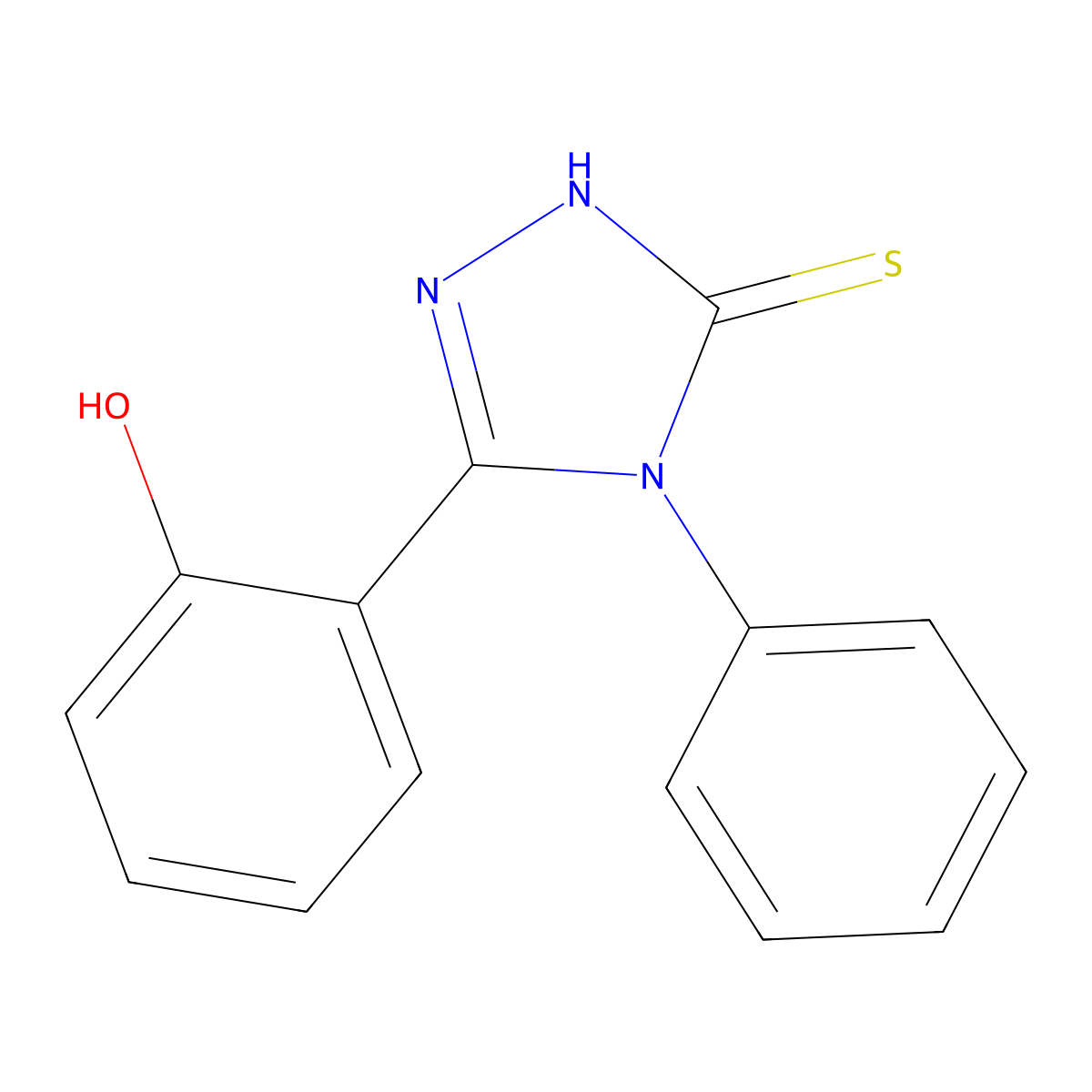 2,4-Dihydro-5-(2-hydroxyphenyl)-4-phenyl-3H-1,2,4-triazole-3-thione molecular structure, CAS 81518-26-5