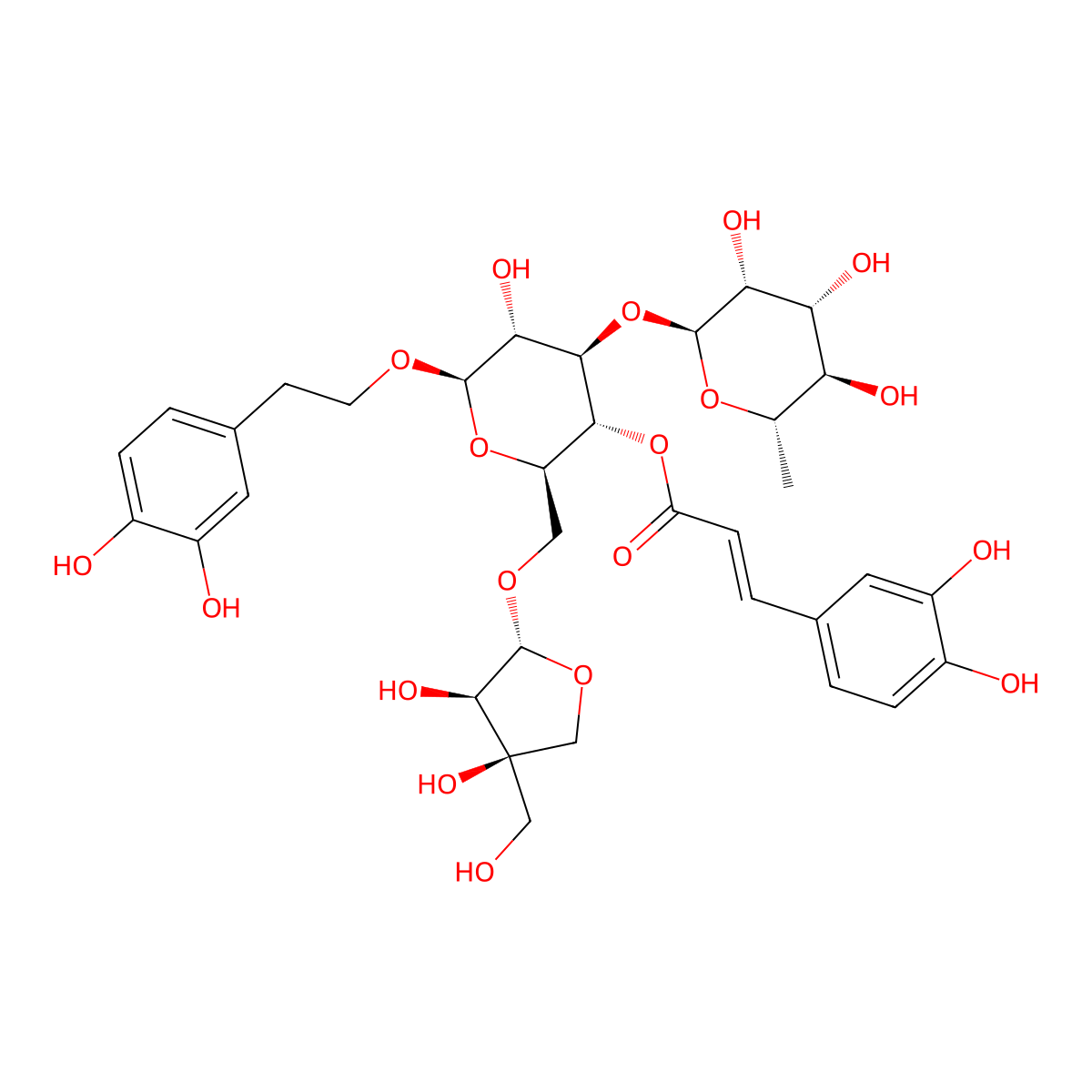Forsythoside B molecular structure, CAS 81525-13-5
