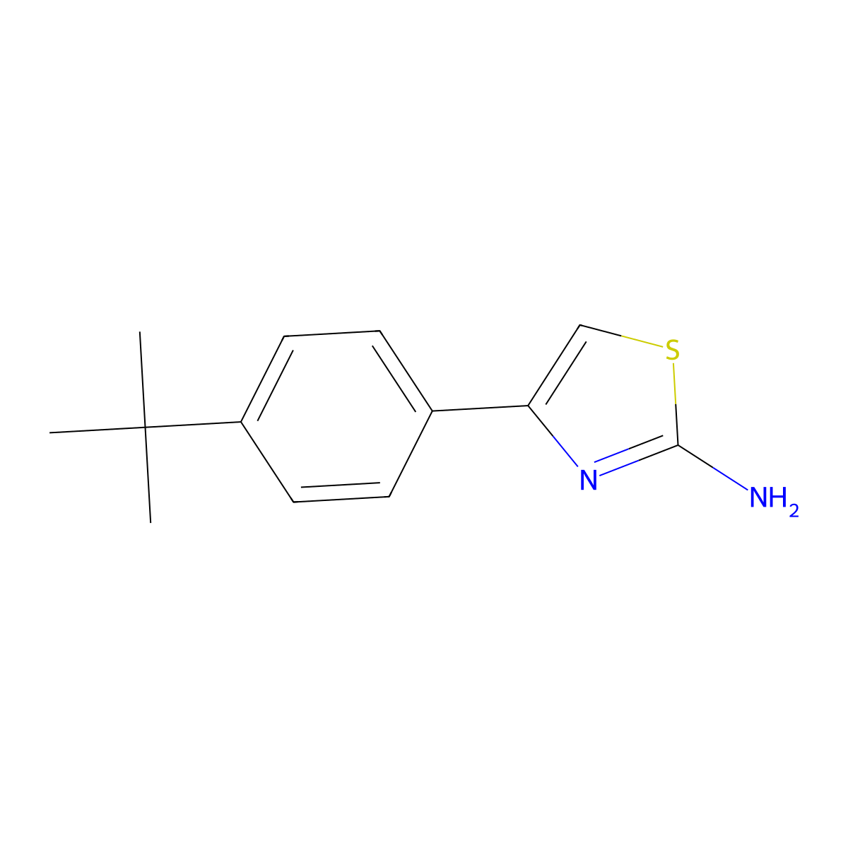 4-(4-Tert-butylphenyl)-1,3-thiazol-2-amine molecular structure, CAS 81529-61-5