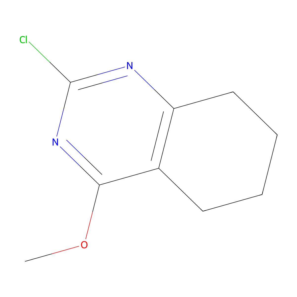 2-Chloro-4-methoxy-5,6,7,8-tetrahydroquinazoline molecular structure, CAS 81532-43-6