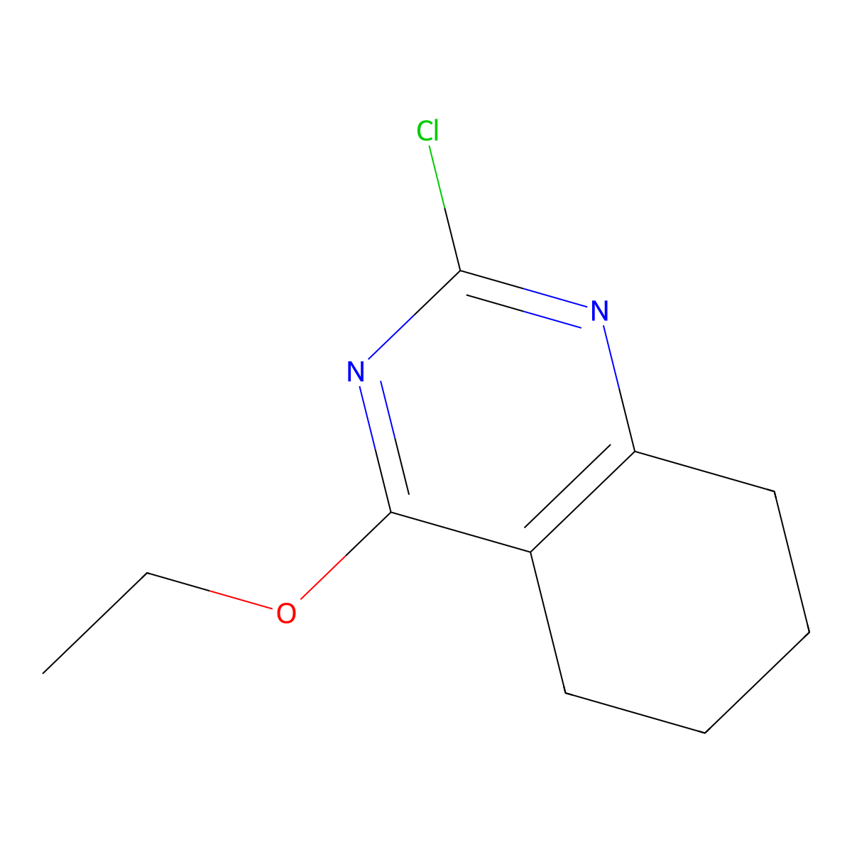 2-Chloro-4-ethoxy-5,6,7,8-tetrahydroquinazoline molecular structure, CAS 81532-44-7