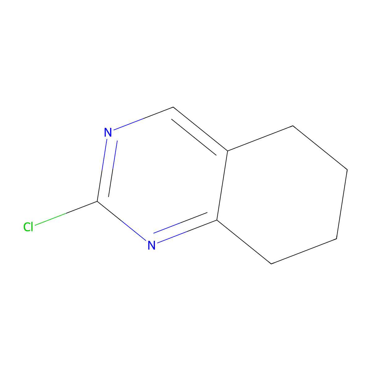 2-Chloro-5,6,7,8-tetrahydroquinazoline molecular structure, CAS 81532-76-5