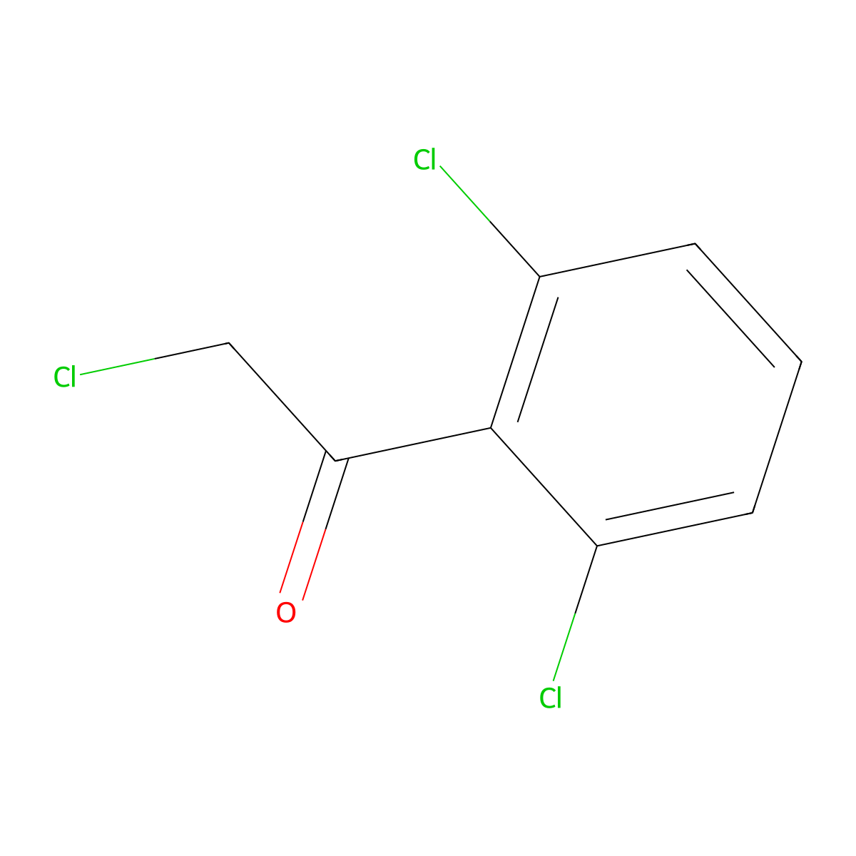 2-Chloro-1-(2,6-dichlorophenyl)ethanone molecular structure, CAS 81547-71-9