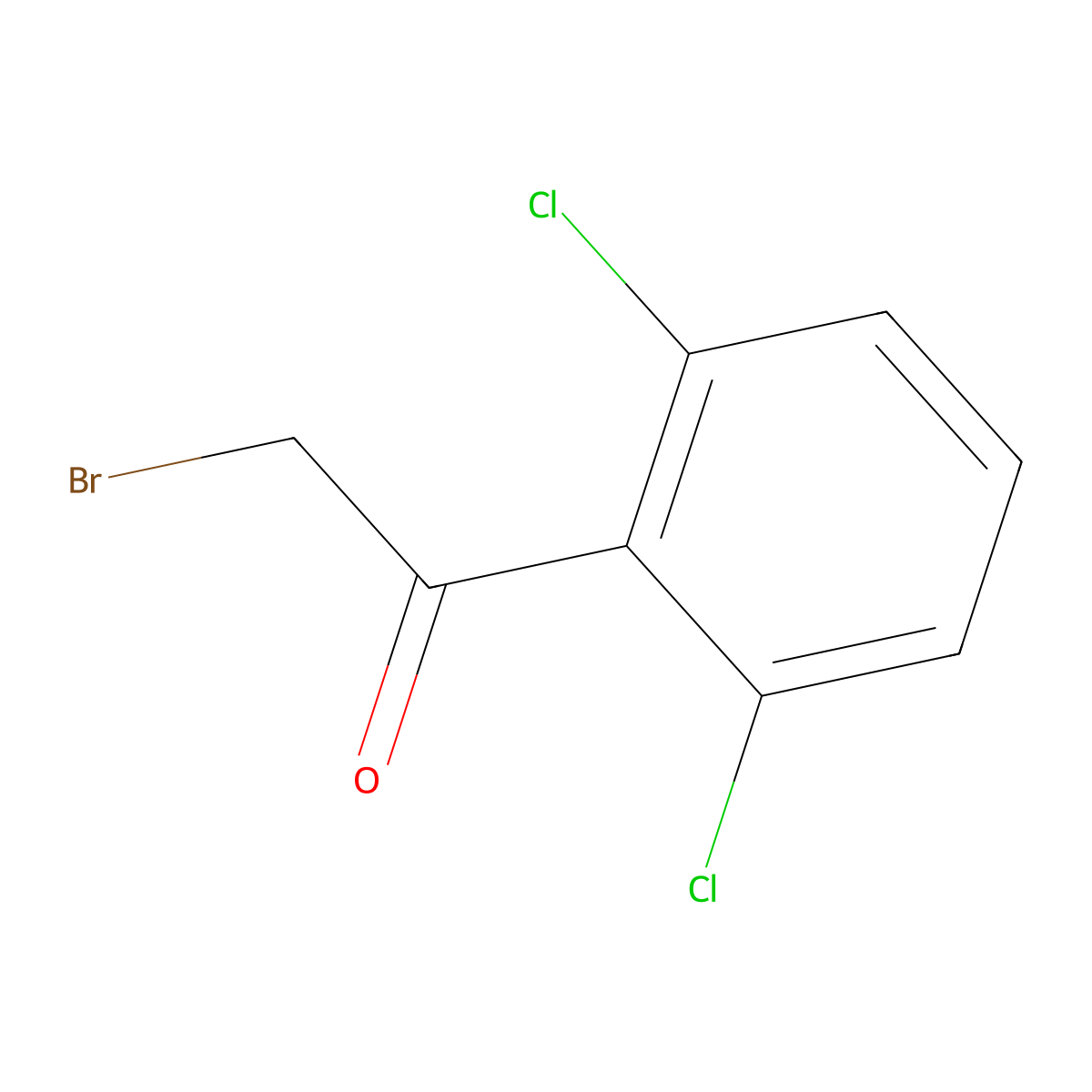 2-Bromo-1-(2,6-dichlorophenyl)ethan-1-one molecular structure, CAS 81547-72-0