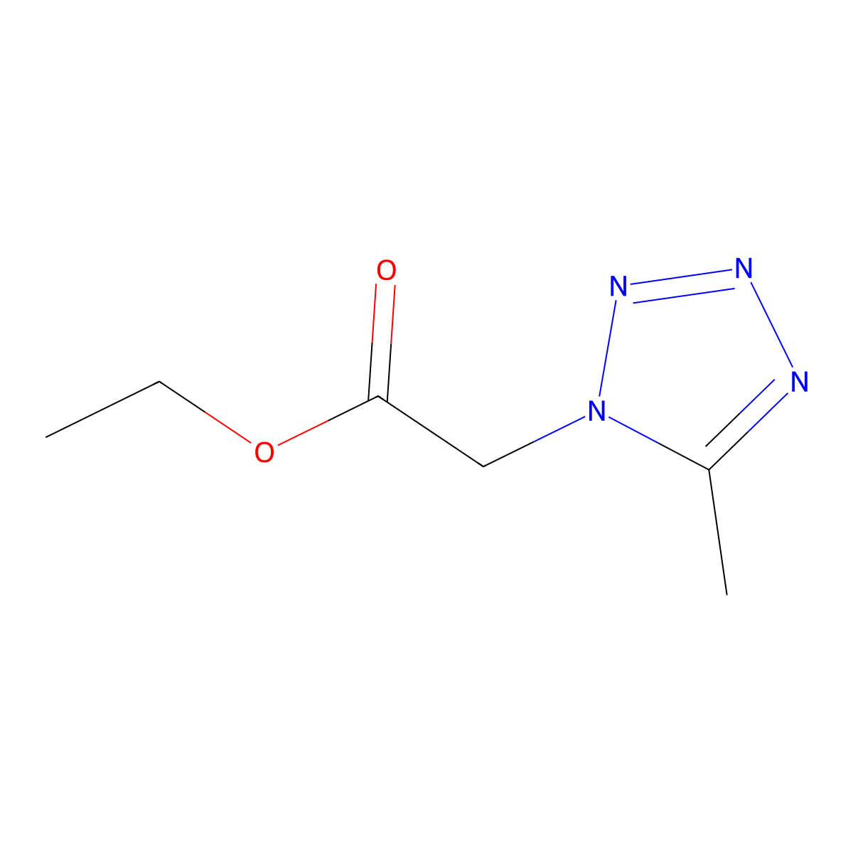 Ethyl 2-(5-methyl-1H-tetrazol-1-YL)acetate molecular structure, CAS 81548-02-9