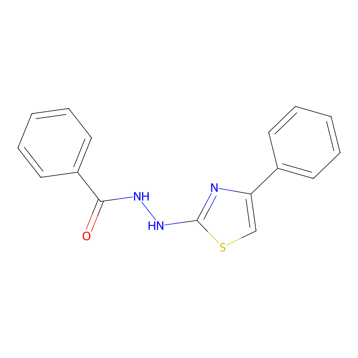 N'-(4-phenyl-1,3-thiazol-2-yl)benzohydrazide molecular structure, CAS 81556-13-0