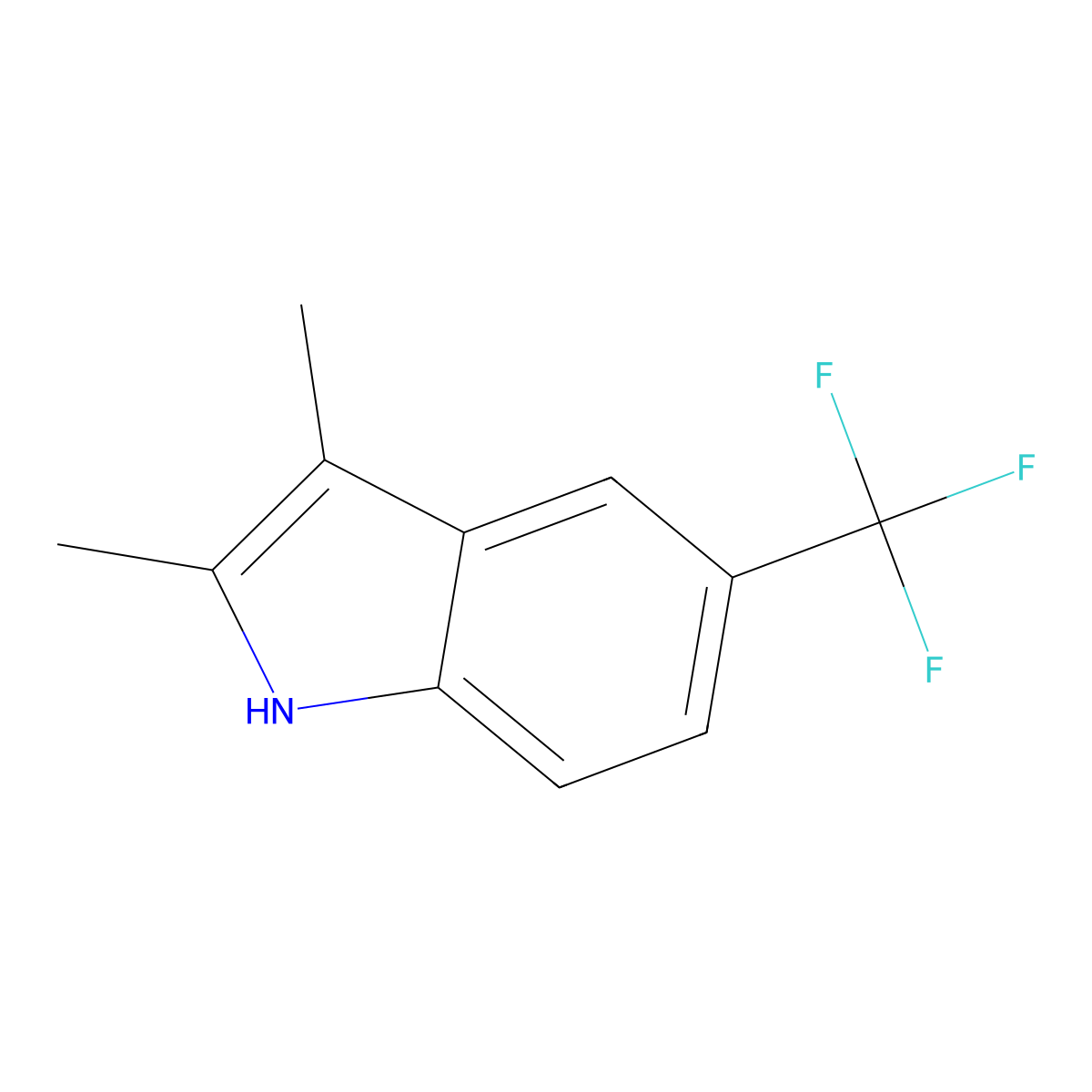 2,3-Dimethyl-5-(trifluoromethyl)-1H-indole molecular structure, CAS 81558-19-2