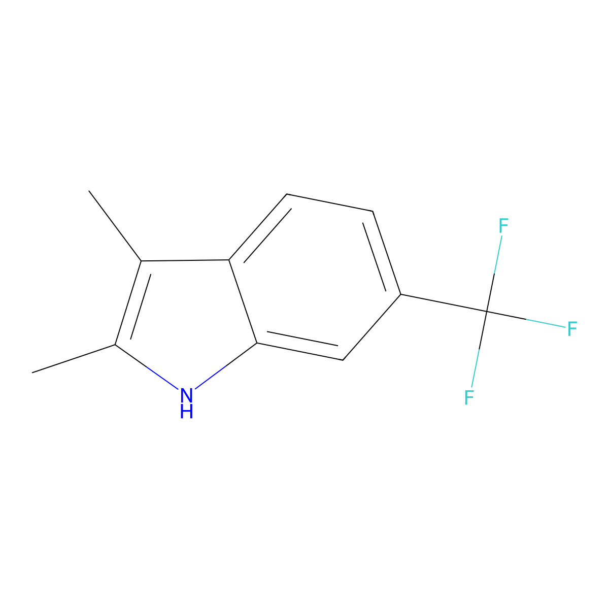 2,3-Dimethyl-6-(trifluoromethyl)-1H-indole molecular structure, CAS 81558-20-5